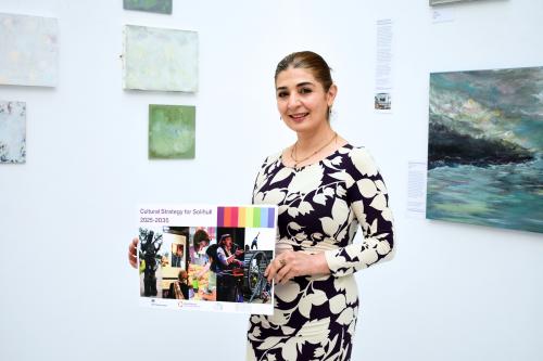 Cllr Wazma Qais at the launch of Solihull's first Cultural Strategy
