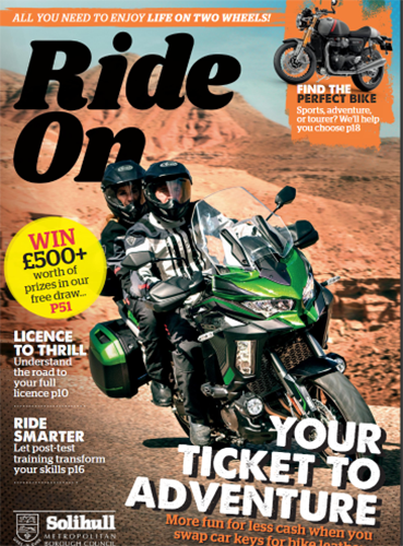 Ride on magazine cover