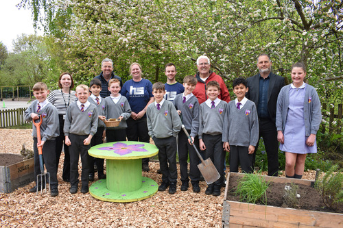 An image showing the new eco garden at Monkspath School