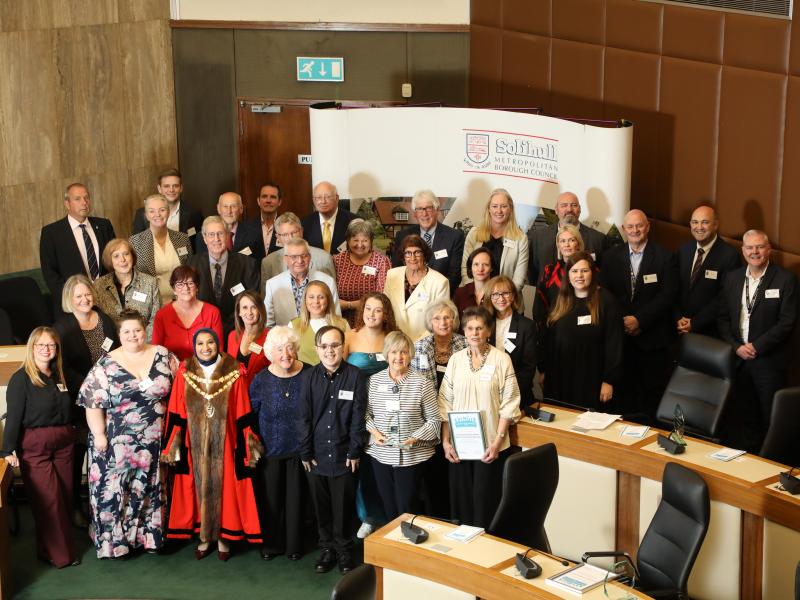 Civic Honours Awards group photo in Council chamber