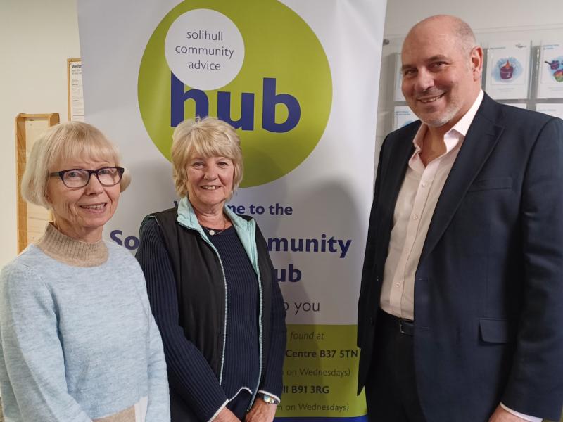 Age UK Solihull volunteers with Cllr Tony Dicicco