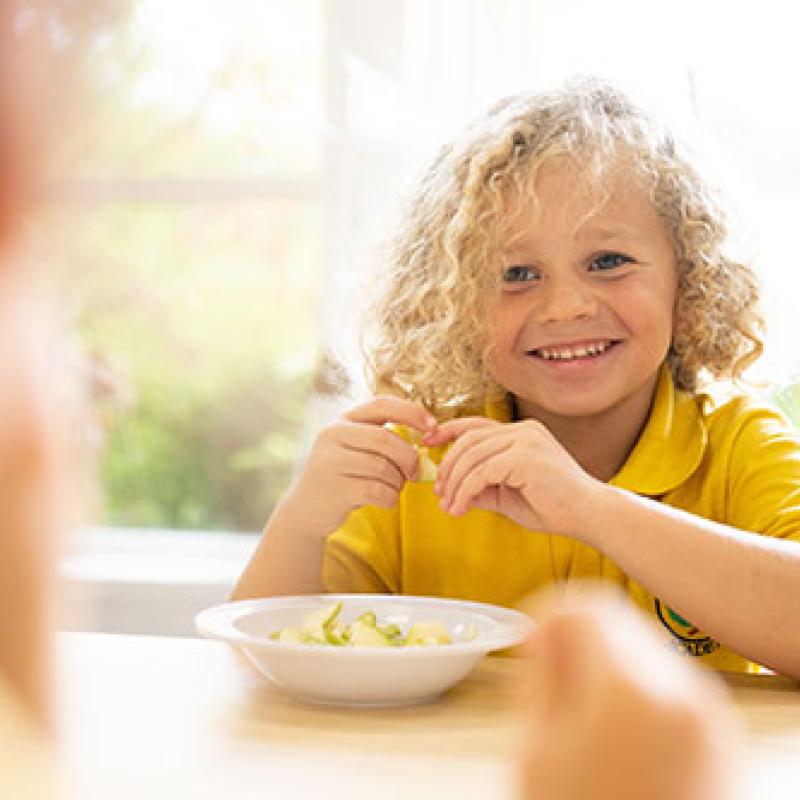 image of child eating