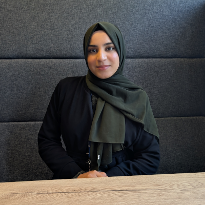 Apprentice sitting at desk