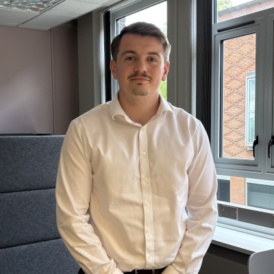 Apprentice working in an office